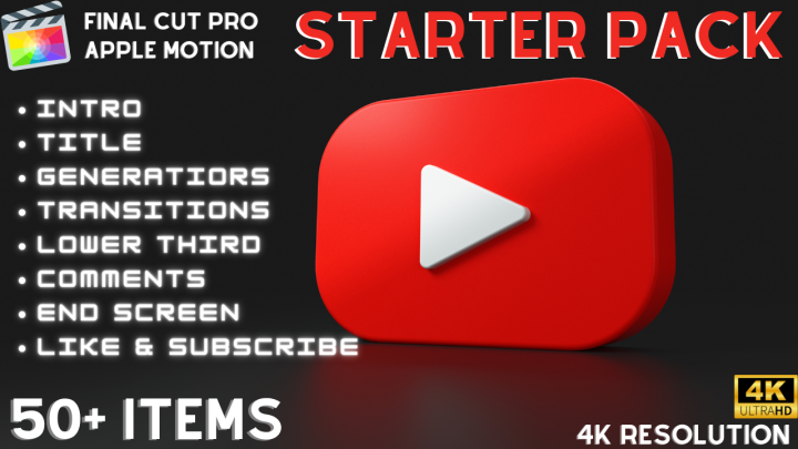 Final cut pro X Youtube Starter Pack