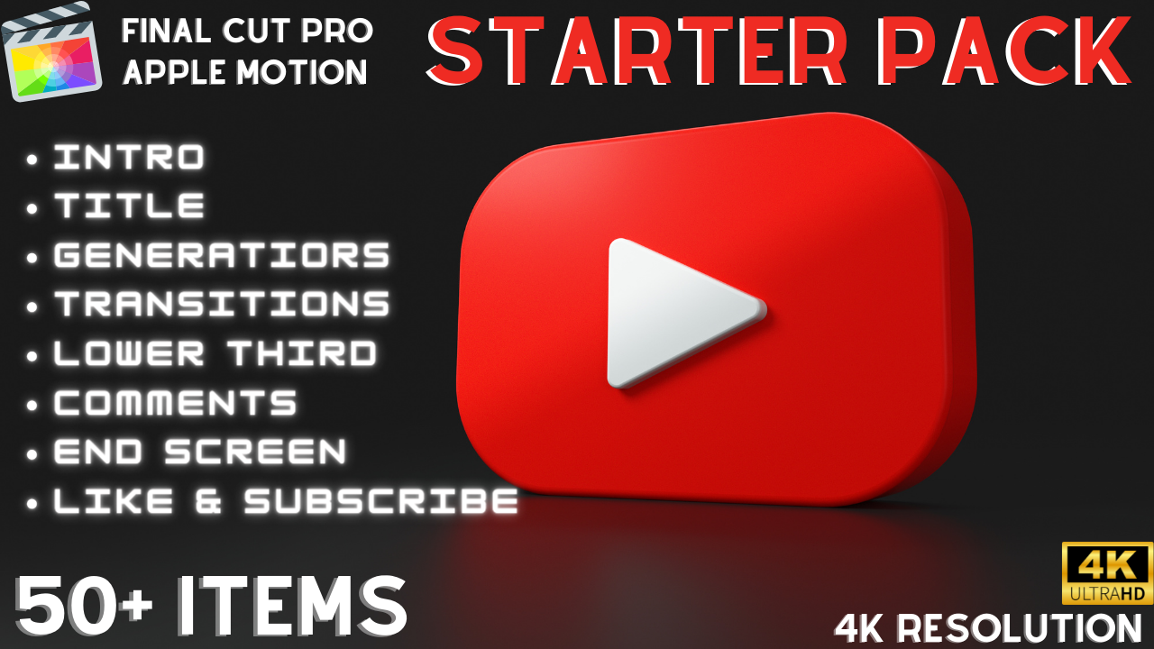 Final cut pro X Youtube Starter Pack